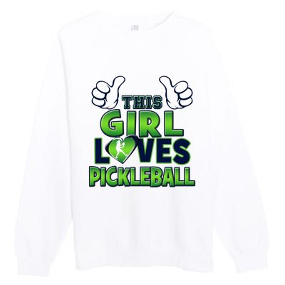 Pickleball Girl Love Premium Crewneck Sweatshirt