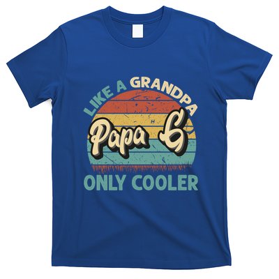 Papa G Like A Grandpa Only Cooler Vintage Dad Fathers Day Cute Gift T-Shirt