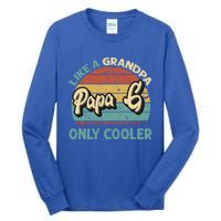 Papa G Like A Grandpa Only Cooler Vintage Dad Fathers Day Cute Gift Tall Long Sleeve T-Shirt