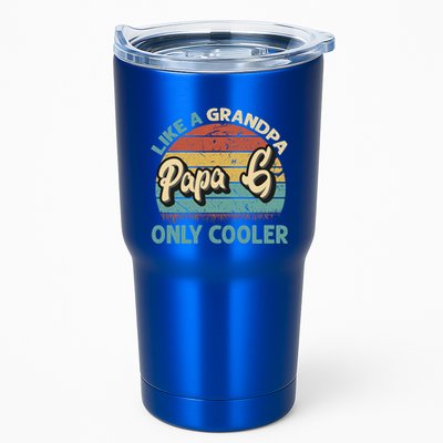 Papa G Like A Grandpa Only Cooler Vintage Dad Fathers Day Cute Gift Tumbler