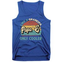 Papa G Like A Grandpa Only Cooler Vintage Dad Fathers Day Cute Gift Tank Top