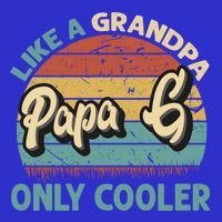 Papa G Like A Grandpa Only Cooler Vintage Dad Fathers Day Cute Gift Kids T-Shirt
