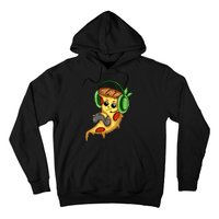 Pizza Gamer Love Play Video Games Funny Controller Headset Hoodie