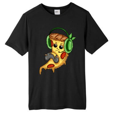 Pizza Gamer Love Play Video Games Funny Controller Headset Tall Fusion ChromaSoft Performance T-Shirt