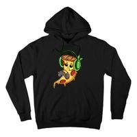 Pizza Gamer Love Play Video Games Funny Controller Headset Tall Hoodie