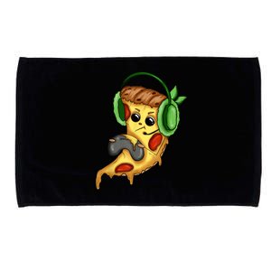 Pizza Gamer Love Play Video Games Funny Controller Headset Microfiber Hand Towel