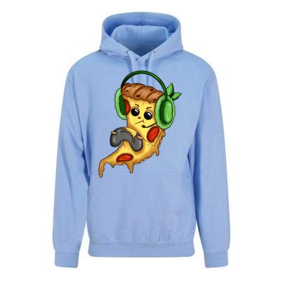 Pizza Gamer Love Play Video Games Funny Controller Headset Unisex Surf Hoodie