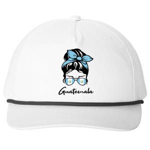 Patriotic Guatemala Messy Bun Guatemalan Flag Mom Gift Snapback Five-Panel Rope Hat