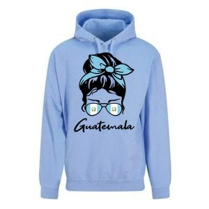 Patriotic Guatemala Messy Bun Guatemalan Flag Mom Gift Unisex Surf Hoodie