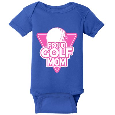 Proud Golf Mom Gift 80s Vintage Fan Baby Bodysuit