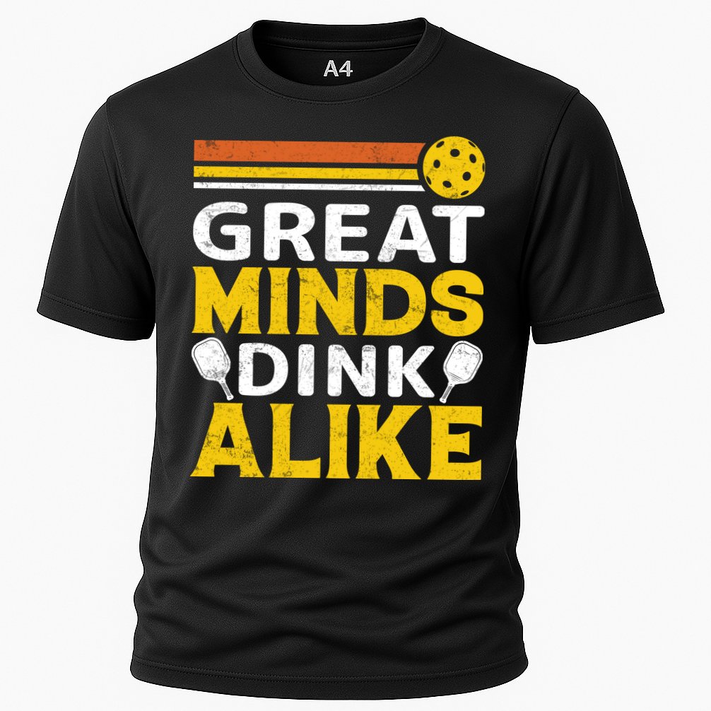 Pickleball Great Minds Drink Alike Pickleball Gift Cooling Performance Crew T-Shirt