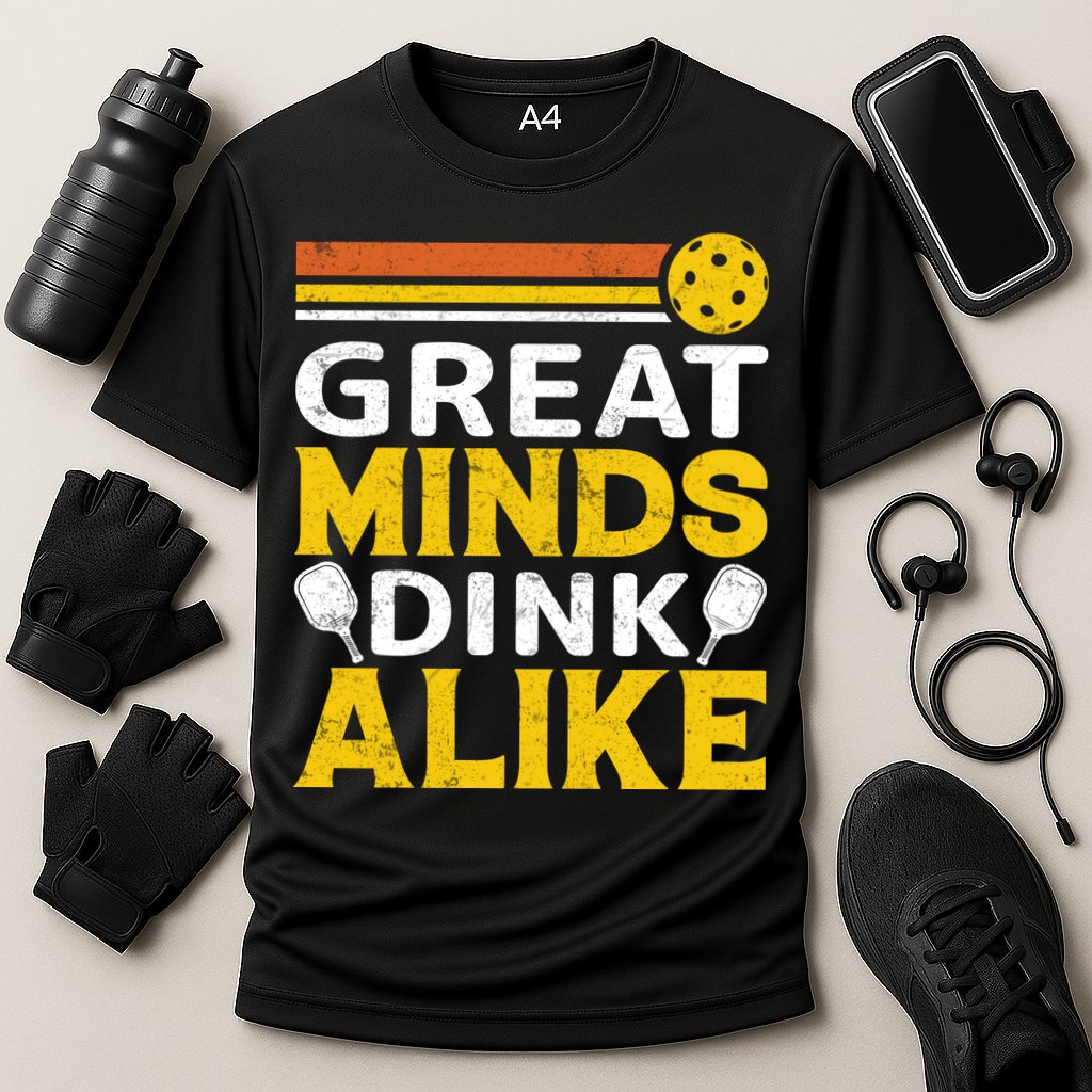 Pickleball Great Minds Drink Alike Pickleball Gift Cooling Performance Crew T-Shirt
