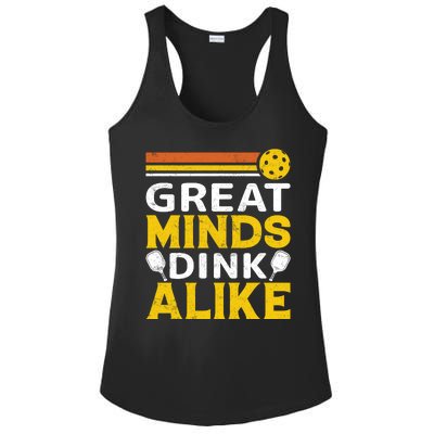 Pickleball Great Minds Drink Alike Pickleball Gift Ladies PosiCharge Competitor Racerback Tank