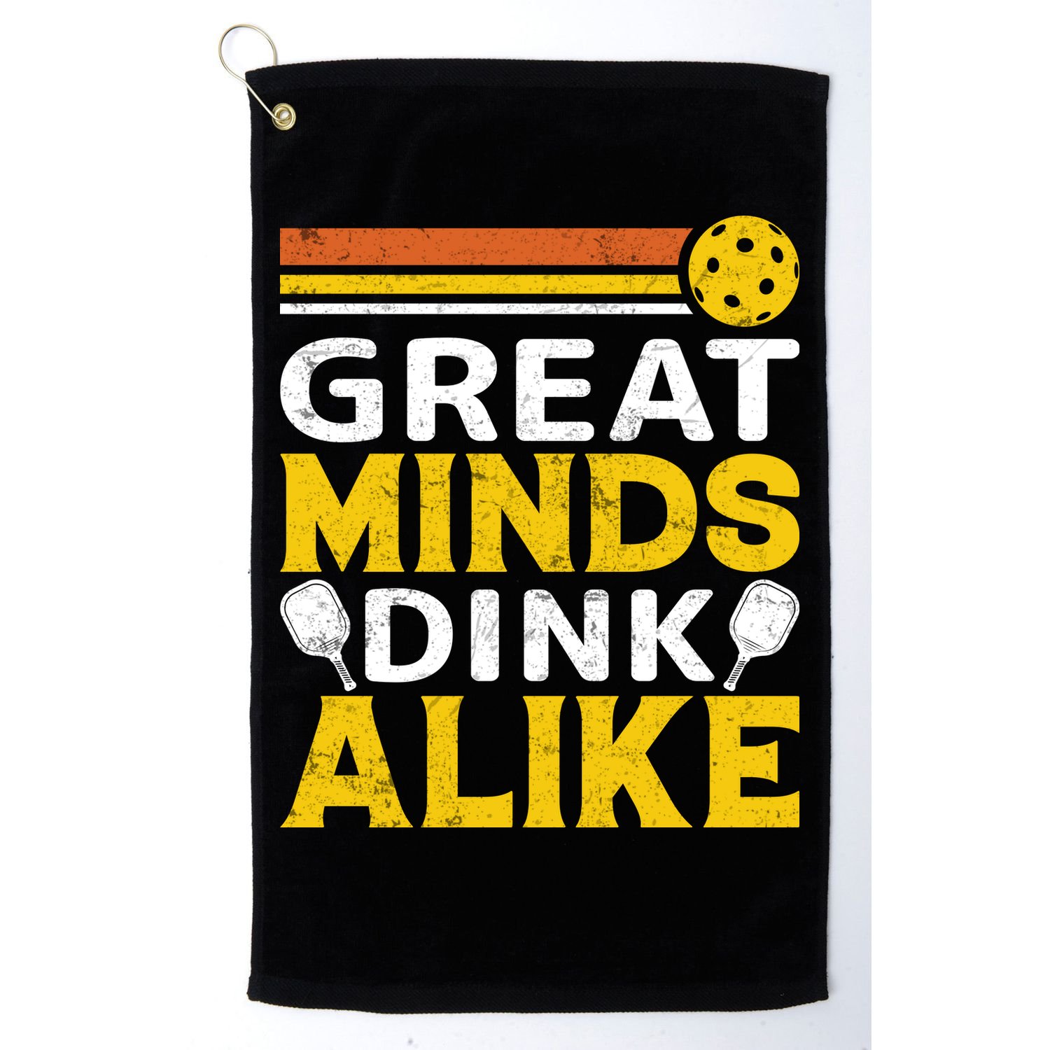 Pickleball Great Minds Drink Alike Pickleball Gift Golf Towel