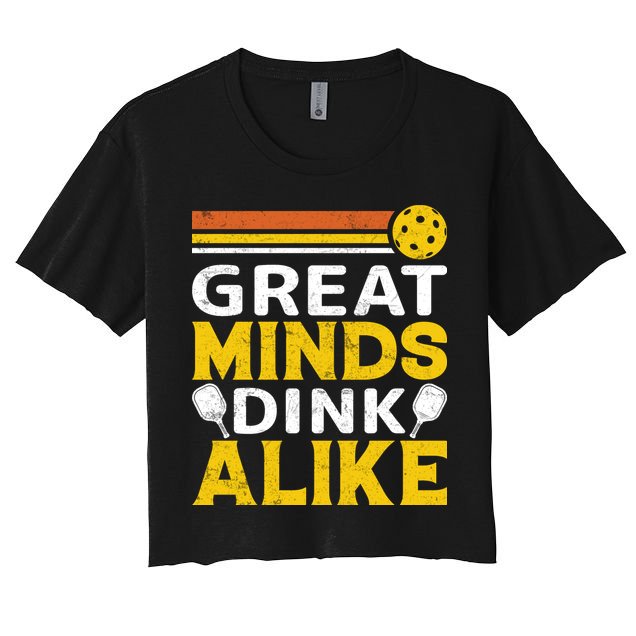 Pickleball Great Minds Drink Alike Pickleball Gift Crop Top