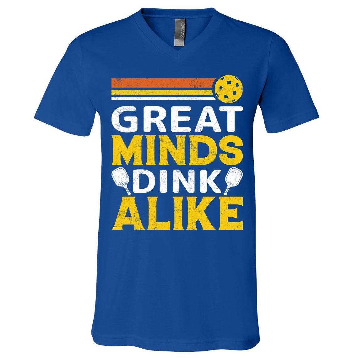 Pickleball Great Minds Drink Alike Pickleball Gift V-Neck T-Shirt