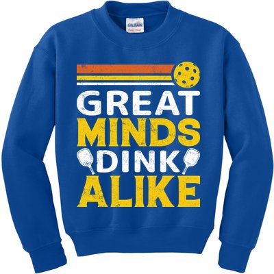 Pickleball Great Minds Drink Alike Pickleball Gift Kids Sweatshirt