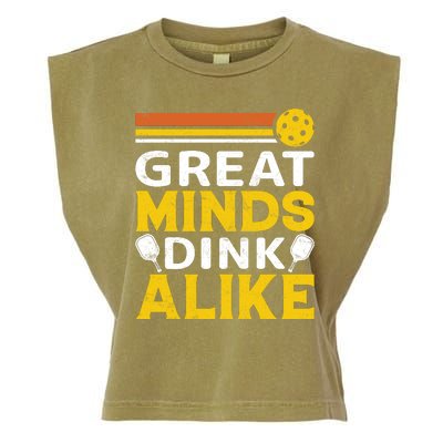 Pickleball Great Minds Drink Alike Pickleball Gift Garment-Dyed Women's Muscle Tee