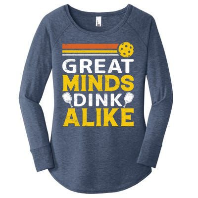 Pickleball Great Minds Drink Alike Pickleball Gift Women's Perfect Tri Tunic Long Sleeve Shirt