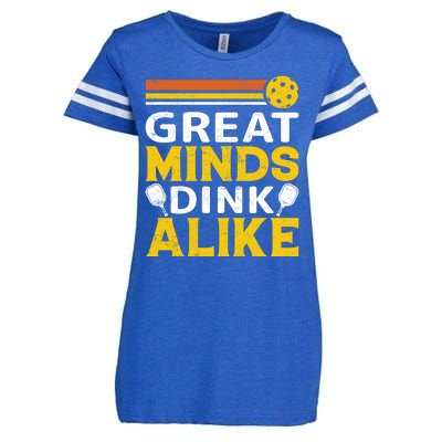 Pickleball Great Minds Drink Alike Pickleball Gift Enza Ladies Jersey Football T-Shirt