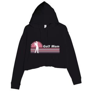 Proud Golf Mom Golf Lover Golf Player Golfing Funny Golf Hole In One Crop Fleece Hoodie