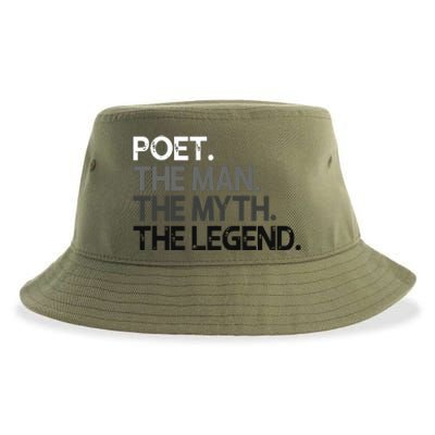 Poet Gift Man Myth The Legend Sustainable Bucket Hat