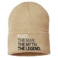 Poet Gift Man Myth The Legend Sustainable Knit Beanie