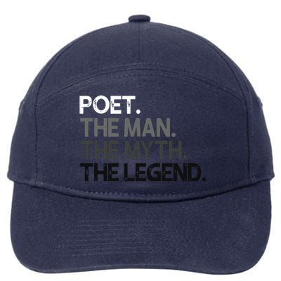 Poet Gift Man Myth The Legend 7-Panel Snapback Hat