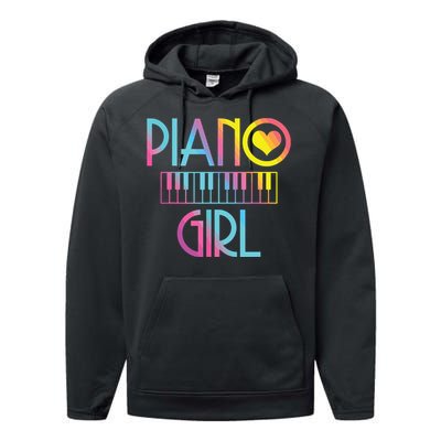 Piano Girl Musical Pianist Keyboard Cute Performance Fleece Hoodie