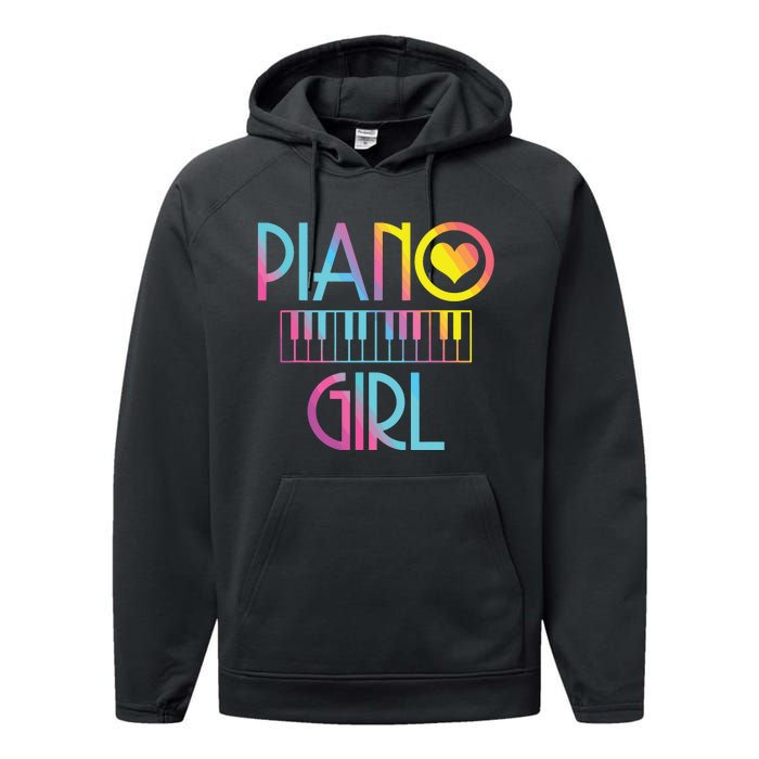 Piano Girl Musical Pianist Keyboard Cute Performance Fleece Hoodie