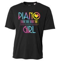 Piano Girl Musical Pianist Keyboard Cute Cooling Performance Crew T-Shirt