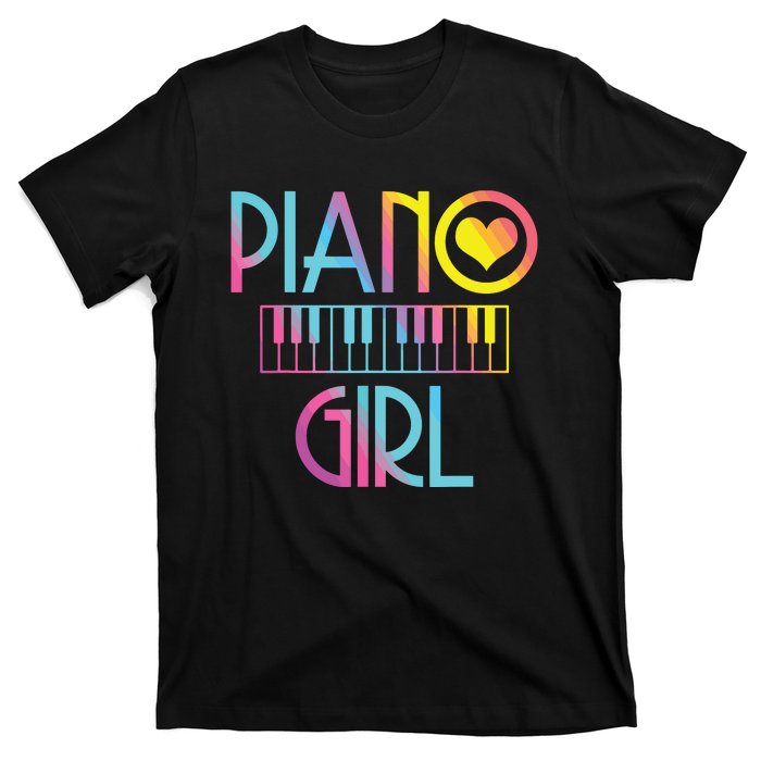 Piano Girl Musical Pianist Keyboard Cute T-Shirt