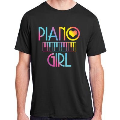 Piano Girl Musical Pianist Keyboard Cute Adult ChromaSoft Performance T-Shirt