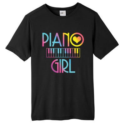 Piano Girl Musical Pianist Keyboard Cute Tall Fusion ChromaSoft Performance T-Shirt