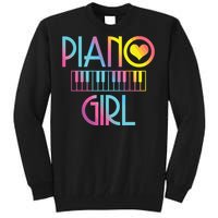 Piano Girl Musical Pianist Keyboard Cute Tall Sweatshirt