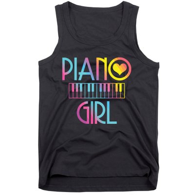 Piano Girl Musical Pianist Keyboard Cute Tank Top