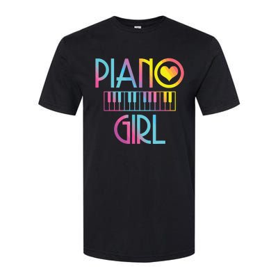 Piano Girl Musical Pianist Keyboard Cute Softstyle CVC T-Shirt