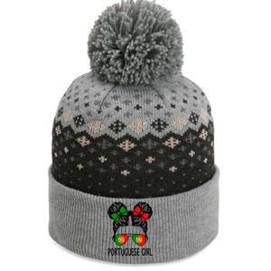 Portuguese Girl Messy Hair Portugal Pride The Baniff Cuffed Pom Beanie