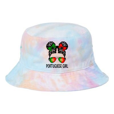 Portuguese Girl Messy Hair Portugal Pride Tie Dye Newport Bucket Hat