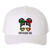 Portuguese Girl Messy Hair Portugal Pride Yupoong Adult 5-Panel Trucker Hat