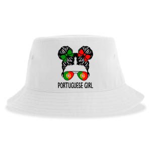 Portuguese Girl Messy Hair Portugal Pride Sustainable Bucket Hat