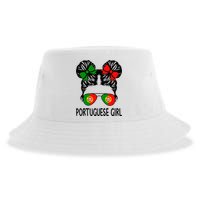 Portuguese Girl Messy Hair Portugal Pride Sustainable Bucket Hat