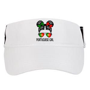 Portuguese Girl Messy Hair Portugal Pride Adult Drive Performance Visor