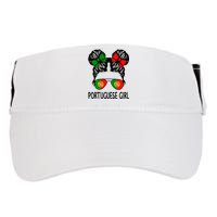 Portuguese Girl Messy Hair Portugal Pride Adult Drive Performance Visor