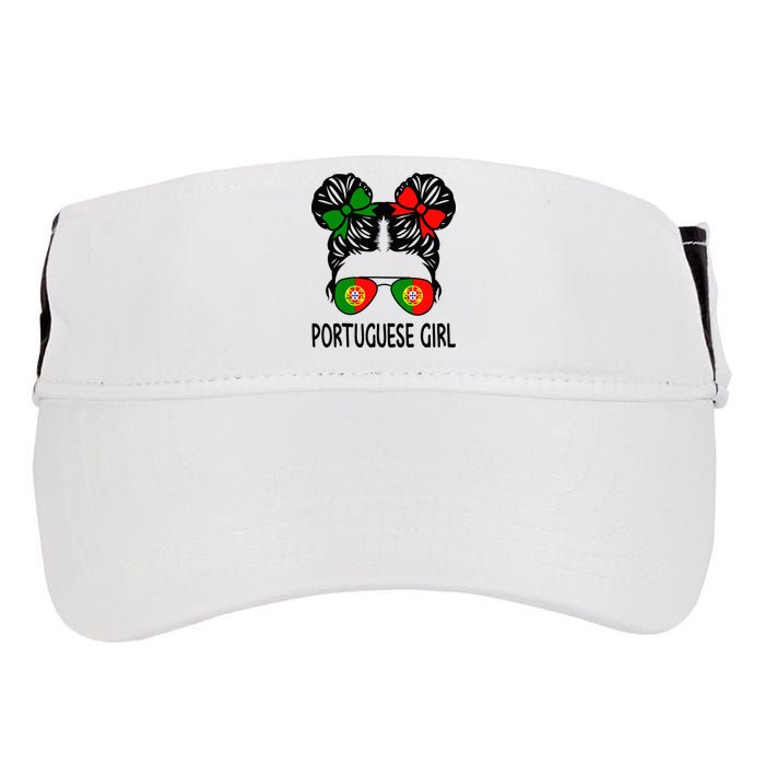 Portuguese Girl Messy Hair Portugal Pride Adult Drive Performance Visor