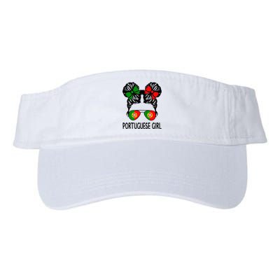 Portuguese Girl Messy Hair Portugal Pride Valucap Bio-Washed Visor