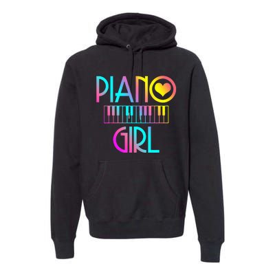 Piano Girl Musical Pianist Keyboard Cute Premium Hoodie