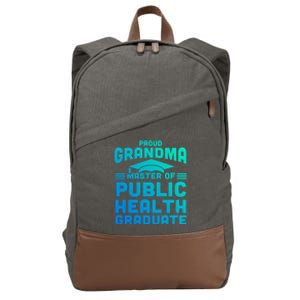 Proud Grandma Master Of Public Health Senior Mph Grad Gift Cotton Canvas Backpack