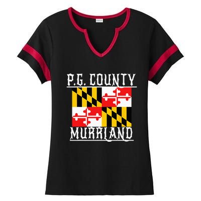 Prince Georges Maryland Murrland DMV Gogo County Rep Ladies Halftime Notch Neck Tee