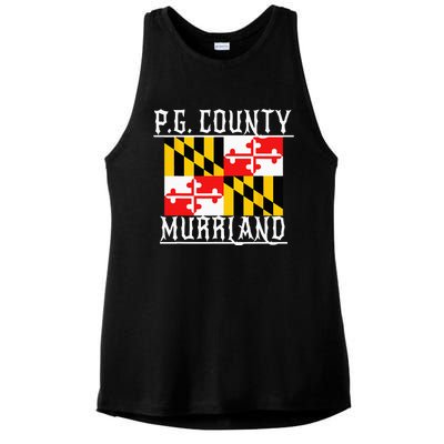 Prince Georges Maryland Murrland DMV Gogo County Rep Ladies PosiCharge Tri-Blend Wicking Tank